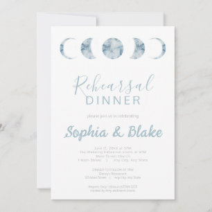 Minimalistisch Moon Phases Celestial Probe Dinner Einladung