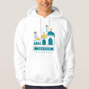 Minimalistisch Moschee Hoodie - Deep Aquamarin & G