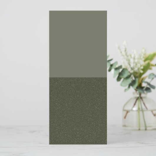 Minimalistisch Moss Green 2-Zone-Einladung - Anpas Save The Date (Stehend Vorderseite)
