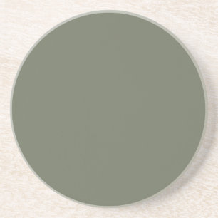 Minimalistisch Moss Green Sandstone Untersetzer -