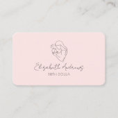 Minimalistisch Mother & Baby Line Art - Doula, Mid Visitenkarte (Vorderseite)