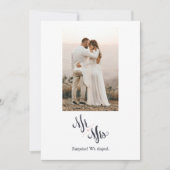 Minimalistisch Mr. & Mrs. We Eloped Announcement C Einladung (Vorderseite)