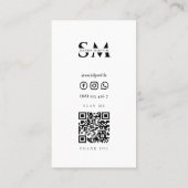 Minimalistisch Muffin Cupcake Bäckerei Patisserie Visitenkarte (Rückseite)