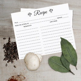 Minimalistisch Mushroom Einfache Kulinarische Kart