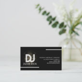Minimalistisch Music Producer Black Gold-Visitenka Visitenkarte (Stehend Vorderseite)