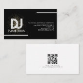 Minimalistisch Music Producer Black Gold-Visitenka Visitenkarte (Vorne/Hinten)