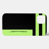 Minimalistisch, Name, Green & Black Two Way Strip Case-Mate iPhone Hülle (Rückseite (Horizontal))