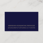 Minimalistisch Navy Blue Accounting Business Card Visitenkarte (Vorderseite)