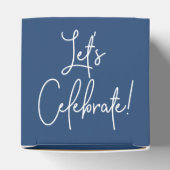 Minimalistisch Navy Blue Baby Duschbox Geschenkschachtel (Oben)