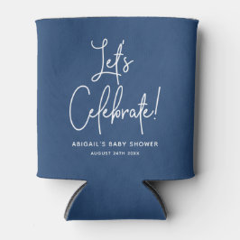 Minimalistisch Navy Blue Baby Dusche kann kühler Dosenkühler