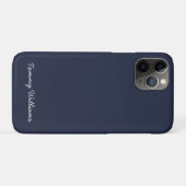 Minimalistisch Navy Blue Beruflich Simple Case-Mate iPhone Hülle (Rückseite (Horizontal))