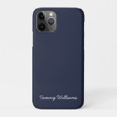 Minimalistisch Navy Blue Beruflich Simple Case-Mate iPhone Hülle (Rückseite)