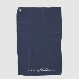 Minimalistisch Navy Blue Beruflich Simple Golfhandtuch
