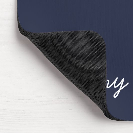 Minimalistisch Navy Blue Beruflich Simple Mousepad (Ecke)