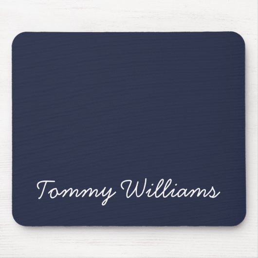 Minimalistisch Navy Blue Beruflich Simple Mousepad (Vorne)