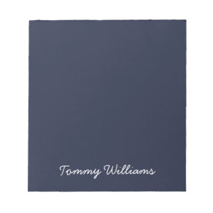 Minimalistisch Navy Blue Beruflich Simple Notizblock