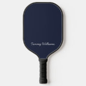 Minimalistisch Navy Blue Beruflich Simple Pickleball Schläger (Vorderseite)