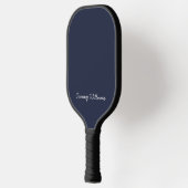 Minimalistisch Navy Blue Beruflich Simple Pickleball Schläger (Links)