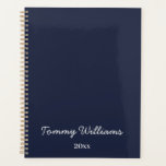 Minimalistisch Navy Blue Beruflich Simple Planer<br><div class="desc">Diese einfachen,  minimalistischen können personalisiert sein,  einen Namen oder einen beliebigen Text Ihrer Wahl einzufügen. Wenn Sie keinen Text gewollt haben und nur ein Leerzeichen bevorzugen,  können Sie den Text einfach löschen.</div>