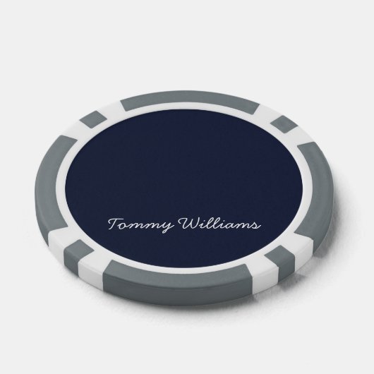 Minimalistisch Navy Blue Beruflich Simple Pokerchips (Einzeln)