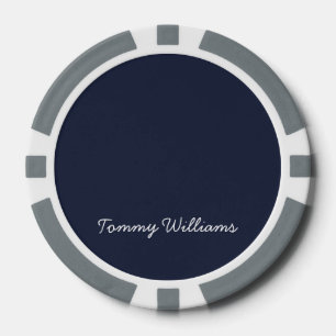 Minimalistisch Navy Blue Beruflich Simple Pokerchips