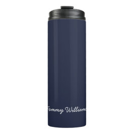 Minimalistisch Navy Blue Beruflich Simple Thermosbecher