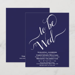 Minimalistisch Navy Blue BUDGET Einladung zur Hoch