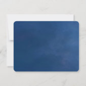 Minimalistisch Navy Blue Monogram Initial Mitteilungskarte (Rückseite)