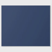 Minimalistisch Navy Blue Schlicht Solid Color Geschenkpapier (Flach)