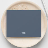 Minimalistisch Navy Blue White Simple Elegangram Mitteilungskarte