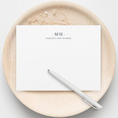 Minimalistisch Navy Blue White Simple Elegangram Mitteilungskarte