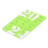 Minimalistisch Neon Green Black 2024 Kalender Magnet (Linke Seite)