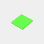Minimalistisch Neon Green Schlicht Solid Farbe Post-it Klebezettel (angewinkelt)