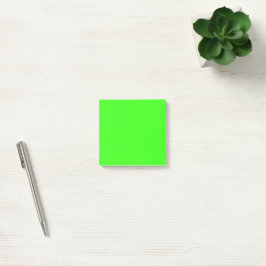 Minimalistisch Neon Green Schlicht Solid Farbe Post-it Klebezettel