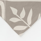 Minimalistisch neutral botanisch fleecedecke (Ecke)