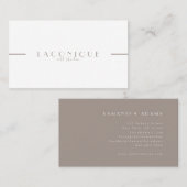 Minimalistisch | Neutral | Laconique | Pastell Visitenkarte (Vorne/Hinten)