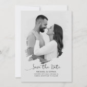 Minimalistisch neutral Save the Date modern einfac (Vorderseite)