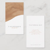 Minimalistisch | Neutral | Wasserfarbe Visitenkarte (Vorne/Hinten)
