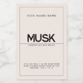 Minimalistisch neutrales, modernes, elegantes Soja Lebensmitteletikett (Einzelnes Label)