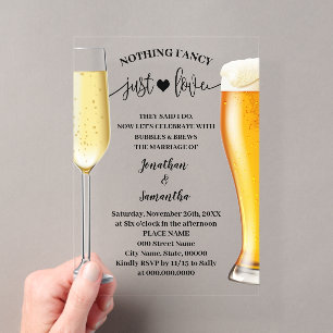 Minimalistisch Nichts Besonderes, nur Love Bubbles Acryleinladungen