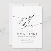 Minimalistisch Nichts Extravagant nur Liebe Elegan Save The Date (Vorderseite)