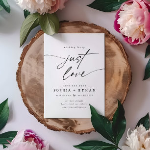 Minimalistisch Nichts Extravagant nur Liebe Elegan Save The Date