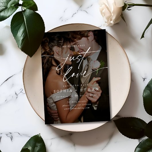 Minimalistisch Nichts Extravagant nur Liebe Foto O Save The Date