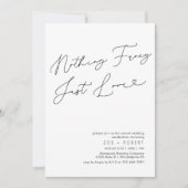 Minimalistisch Nichts Extravagant nur Liebe Foto Q Einladung (Vorderseite)