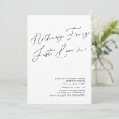 Minimalistisch Nichts Extravagant nur Liebe Foto Q Einladung (Stehend Vorderseite)