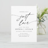 Minimalistisch Nichts Extravagant nur Liebe Foto Save The Date (Stehend Vorderseite)