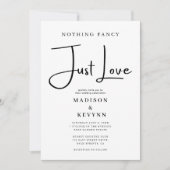 Minimalistisch nichts Extravagant nur Liebe Hochze Einladung (Vorderseite)