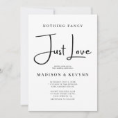 Minimalistisch nichts Extravagant nur Liebe Hochze Einladung (Vorderseite)