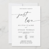 Minimalistisch nichts Extravagant nur Liebe Lässig Einladung (Vorderseite)