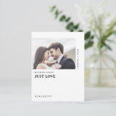 Minimalistisch nichts Extravagant Nur Liebe Save t Postkarte (Stehend Vorderseite)